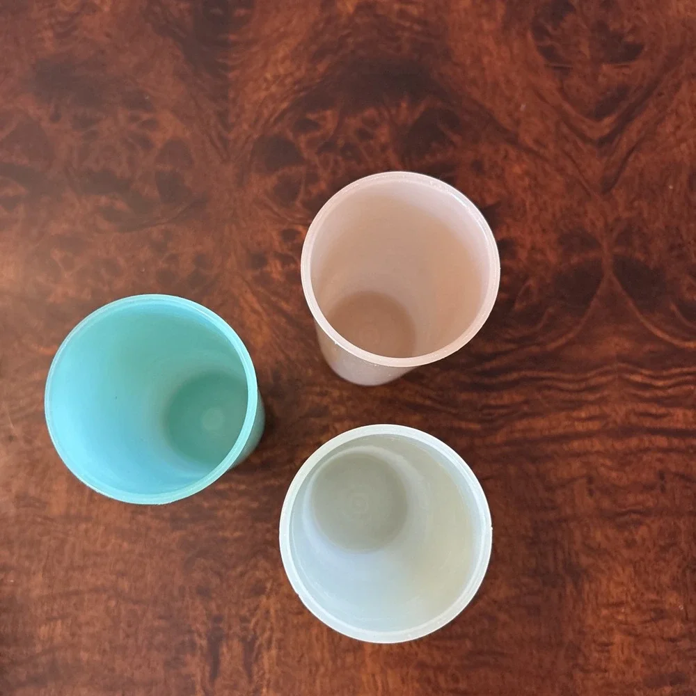 Vintage Tupperware Millionaire Line Set Of 3Tumblers #115 Cups 1954